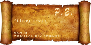 Pilnay Ervin névjegykártya